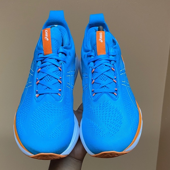 ASICS GEL-NIMBUS 25 Men’s Running Sneakers “Island Blue Sun Peach” Size 9.5 Wide - Picture 11 of 17